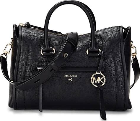 michael kors tasche schwarz mit gelochten henkel günstig|Designer.